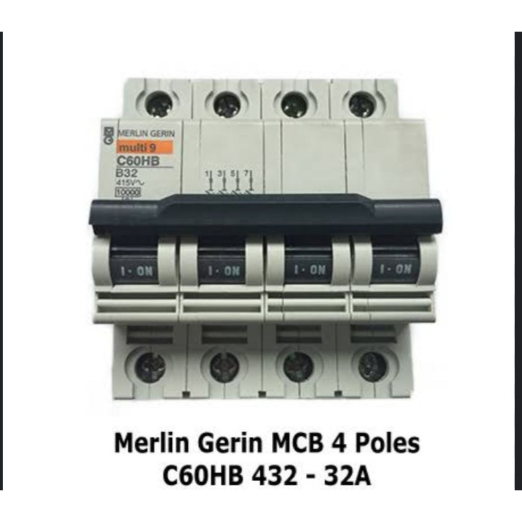 MCB MERLIN GERIN C60N, 4P/4POLE MULUS 99%MULAI AMPER 6A 10A 16A 20A 32A 40A 50A 63A DI KAMIN ORIGINA