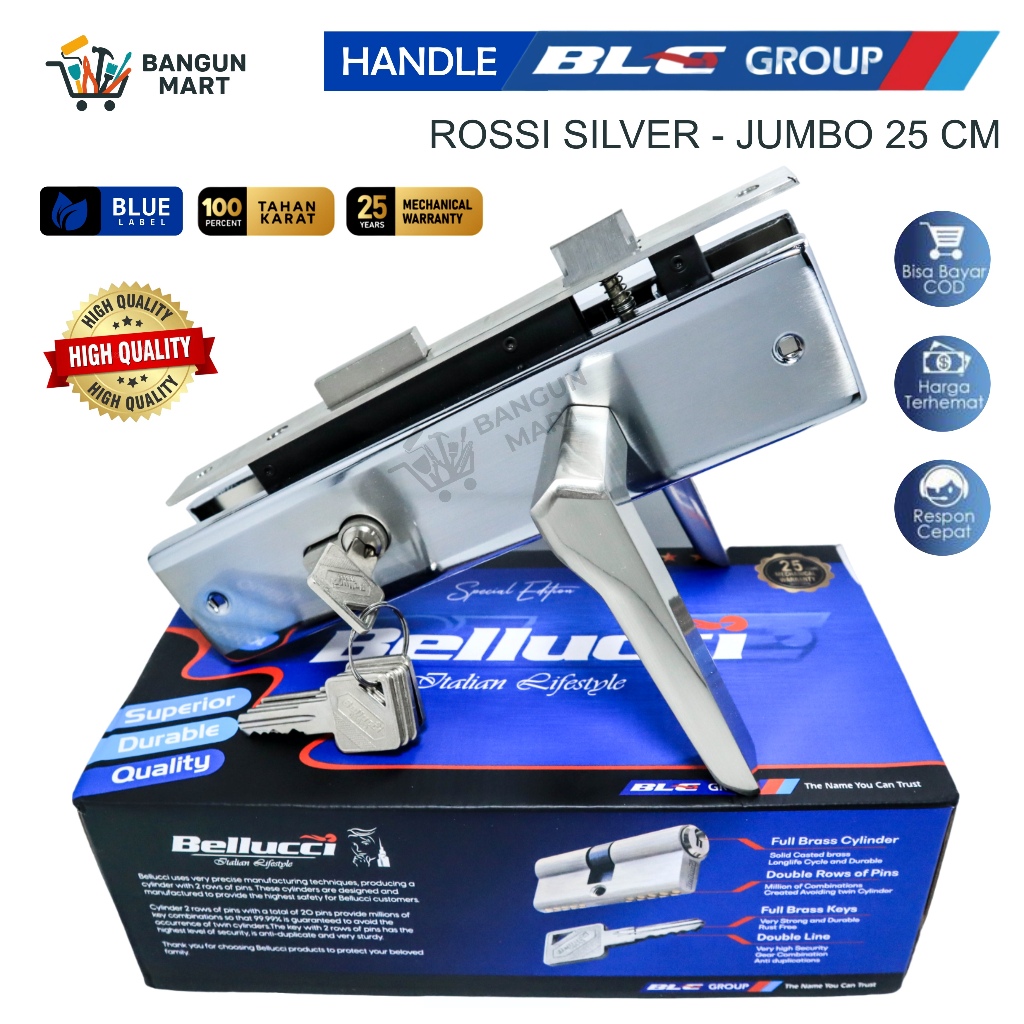 Kunci Pintu Besar Bellucci ROSSI NP Handle Pintu Bellucci Rossi NP / Kunci Bellucci rossi NP / Kunci