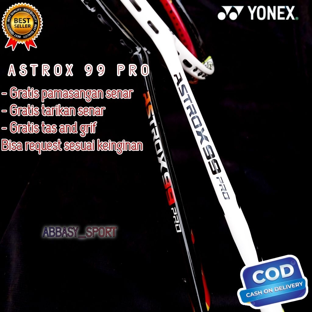 RAKET BADMINTON ASTROX 99 PRO FULL SET PREMIUM LENGKAP BONUS TAS & GRIF