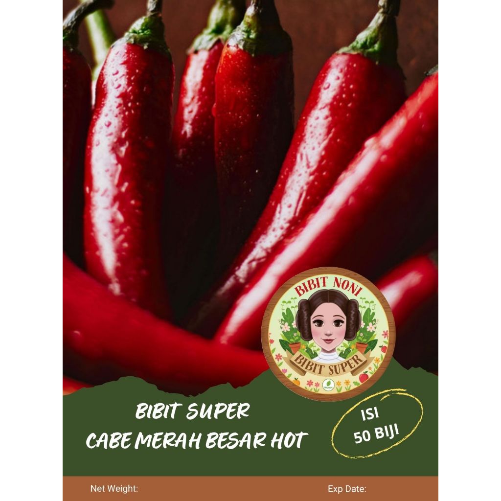 Bibit Super Cabe Merah Besar Hot | Biji Benih Cabe Merah Besar