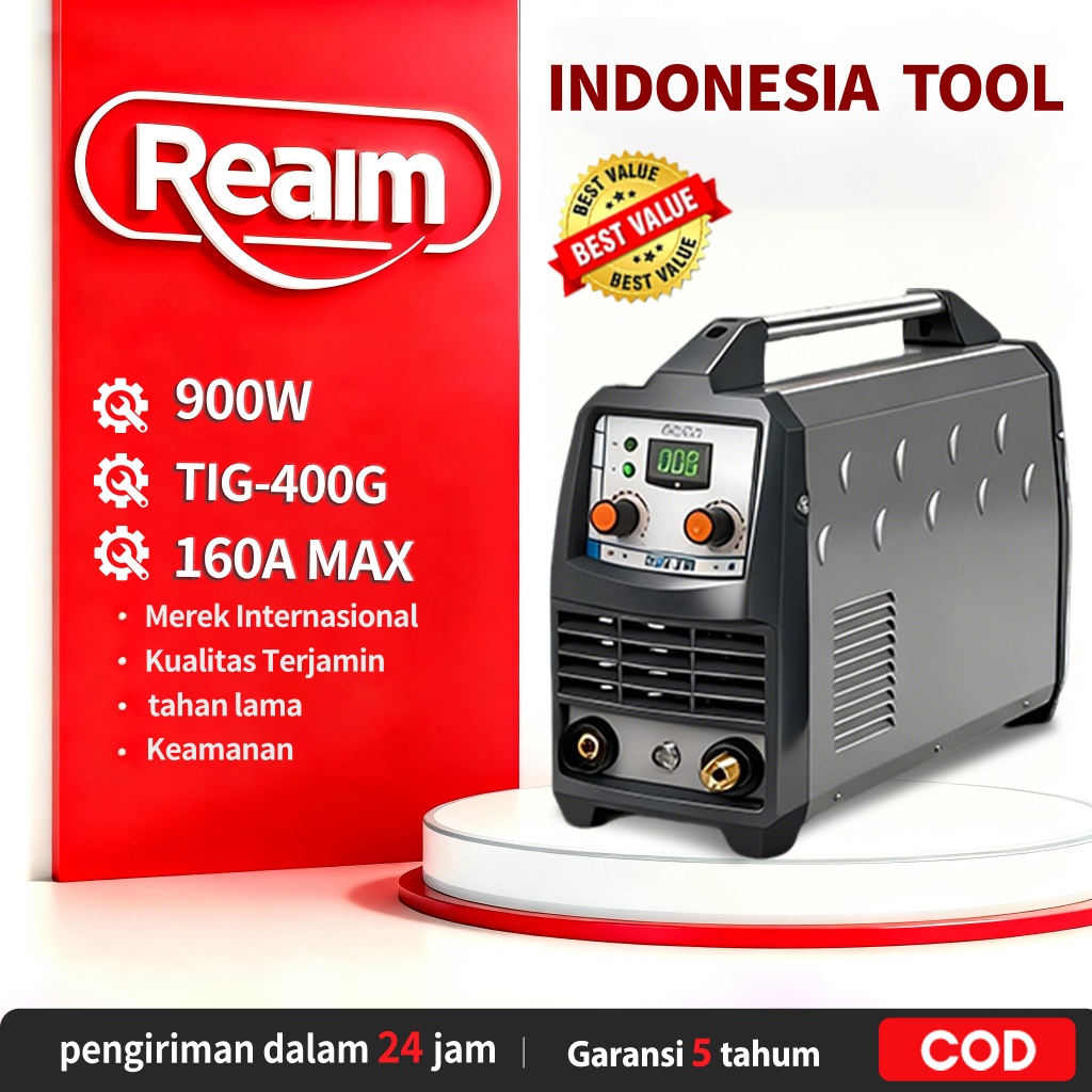 REAIM Mesin Las Inverter TIG-400G 160A 900 watt 3in1 Mesin las busur argonIGBT Mesin trafo las Mesin