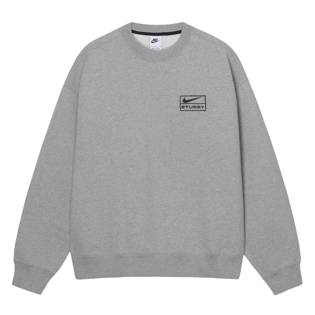 Nike x Stussy Dark Grey Fleece Crewneck (100% Authentic)