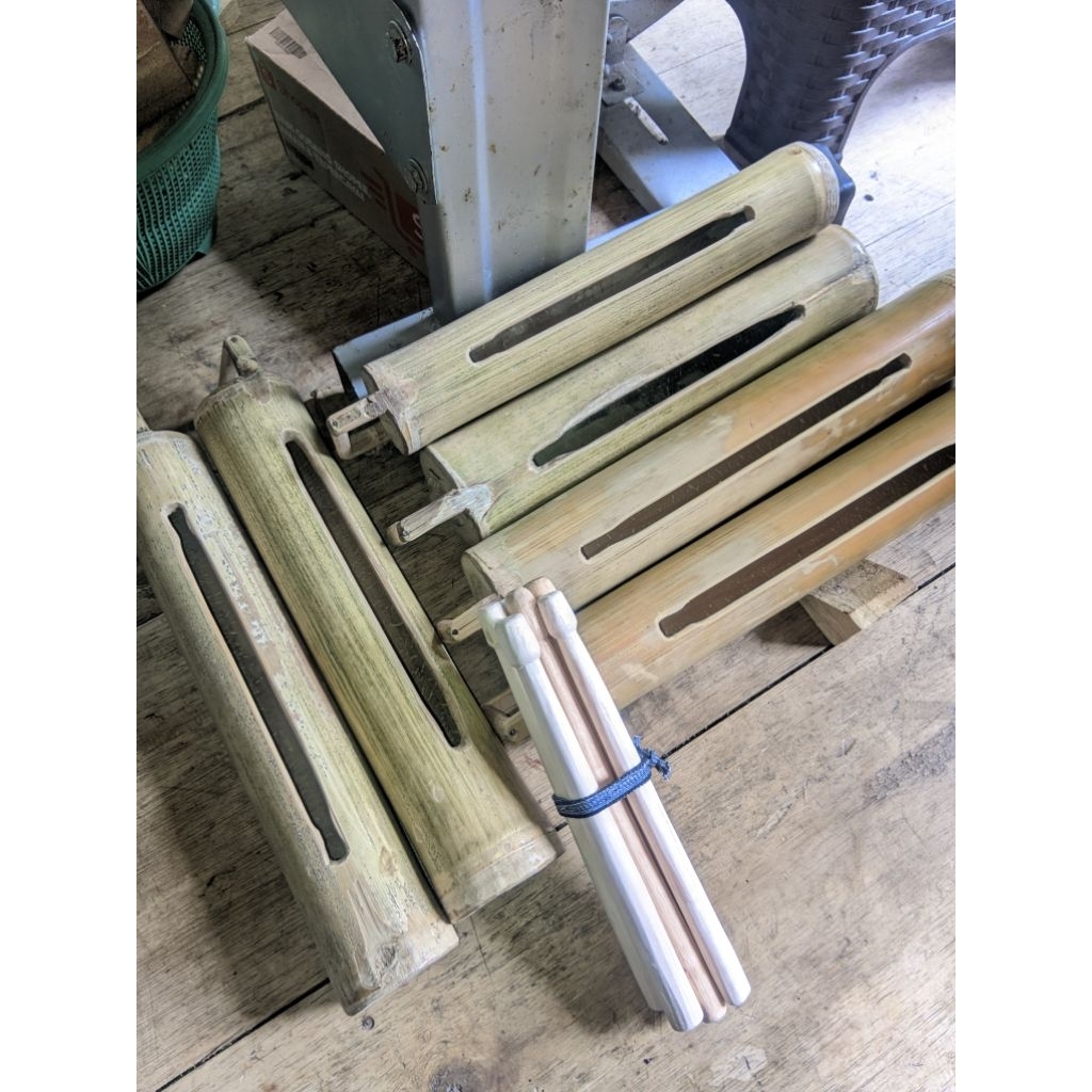 kentongan bambu kecil untuk jualan cuanki dan bakso