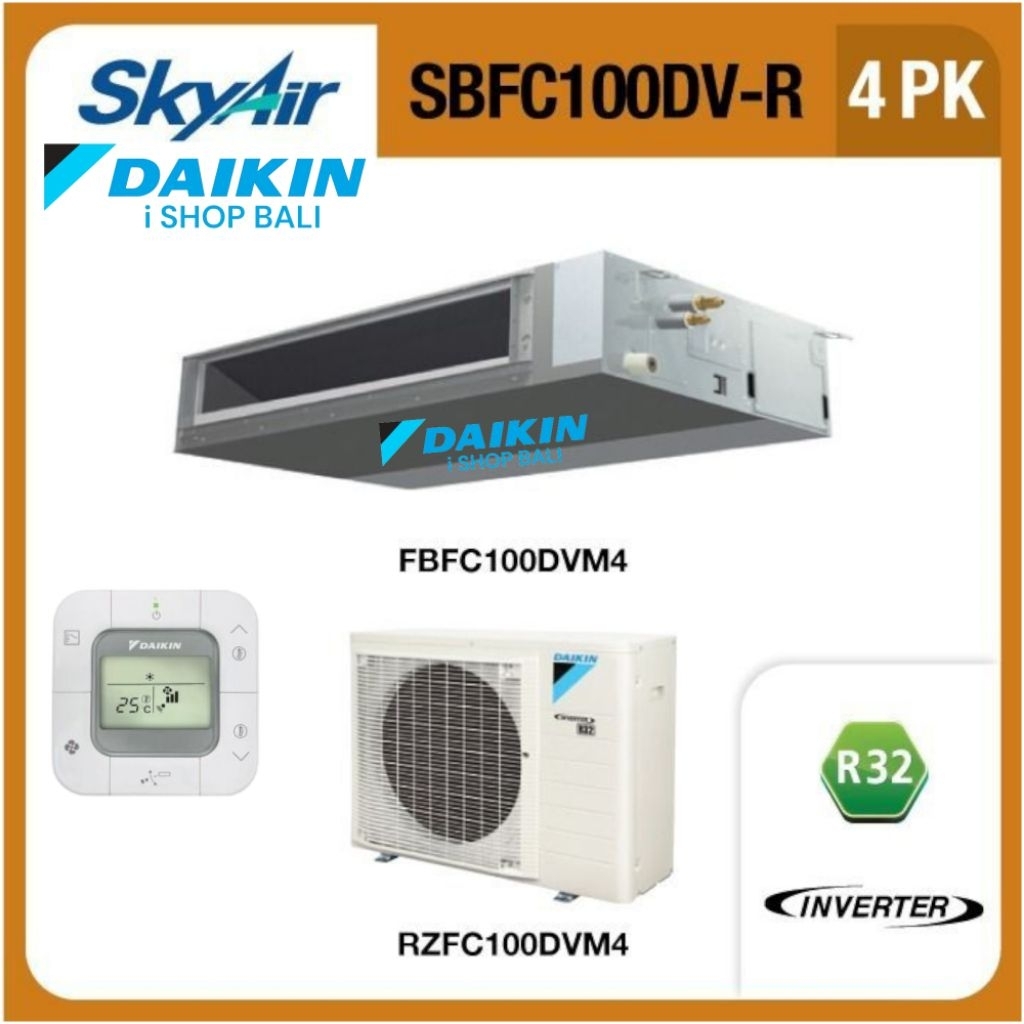 Ac Skyair Daikin Thailand tipe Duct 4 Pk FBFC100DVR Ac Split Duct Daikin 4 Pk