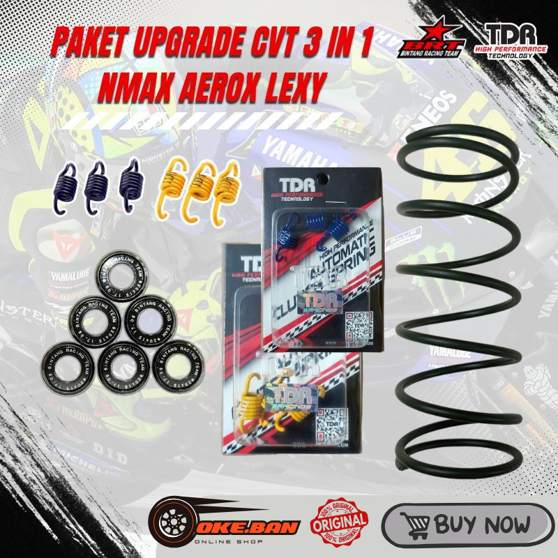 PAKET UPGRADE KIRIAN CVT BRT ROLLER PER CVT PER SENTRI NMAX AEROX 150 155 LEXI 125