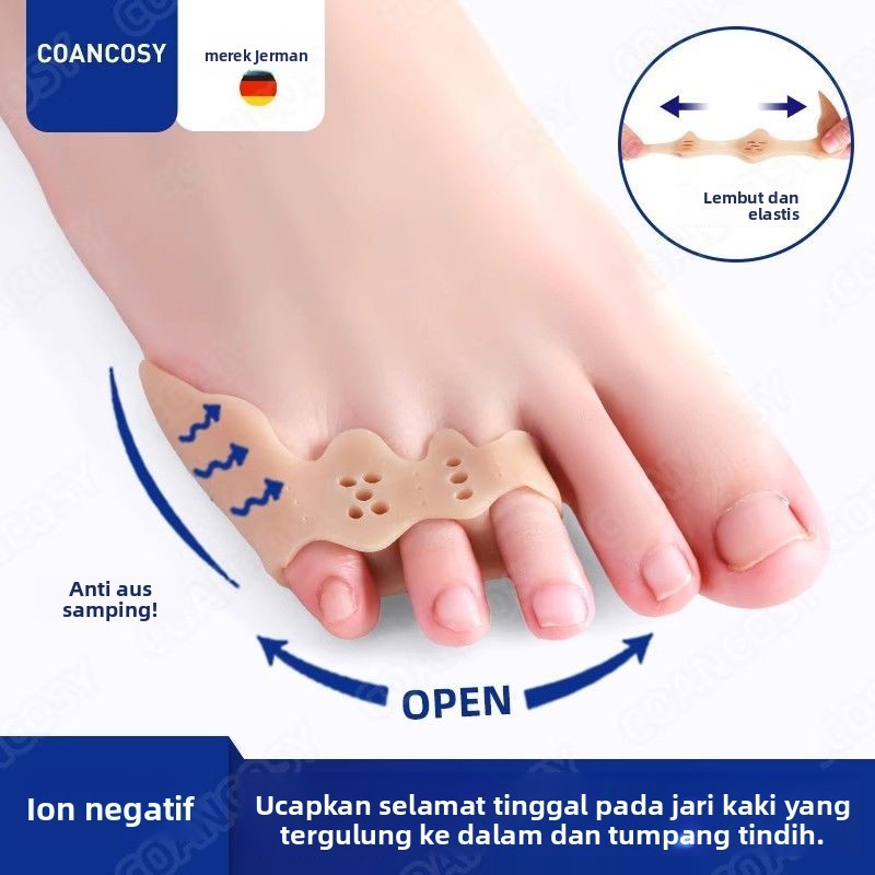 Korektor Inversi Jari Kelingking UZZUTAITAI Impor, Pemisah Jari Kaki, Penutup Pelindung Anti-Kompres