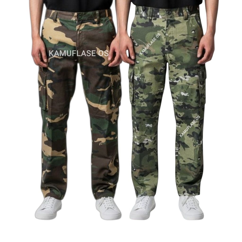 Celana Cargo army Celana PDL loreng US Nato Woodland - PDL PANJANG
