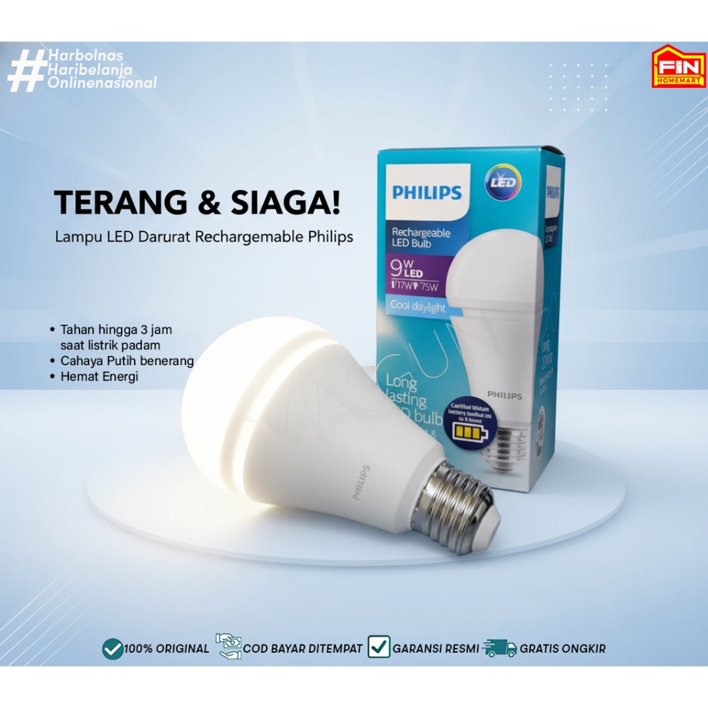 Lampu Emergency Philips 9W