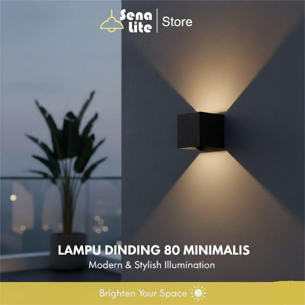 Lampu dinding modern LED sorot tempel dinding minimalis indoor outdoor