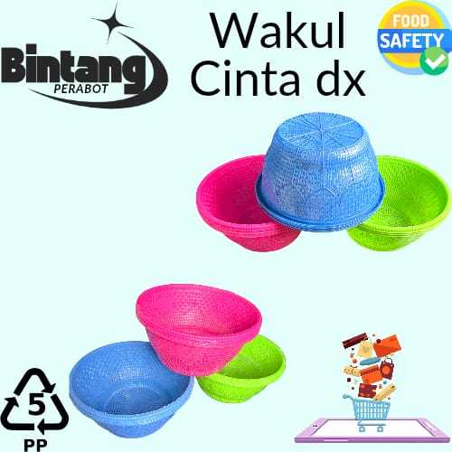 WAKUL CINTA DX - BESEK NASI BULAT PLASTIK - MARANG/CETING NASI BERKATAN PLASTIK TERMURAH