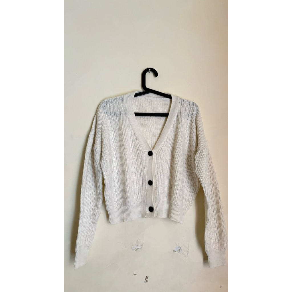 PRELOVED CARDIGAN BROKEN WHITE