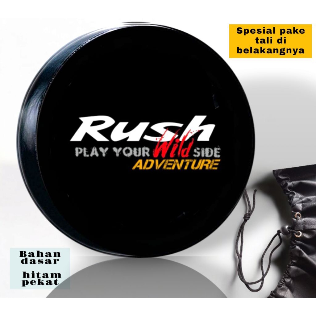 cover sarung ban serep Rush, bahan kulit sintetis waterproof tebal tahan lama