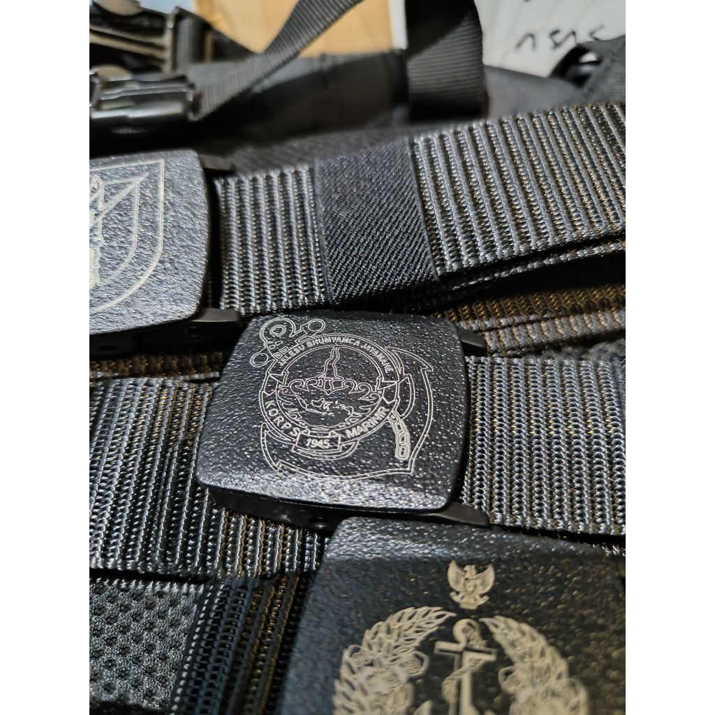 Sabuk army tactical logo marinir tni al pdl pdh - sabuk army taktis kopel belt pinggang pria wanita 