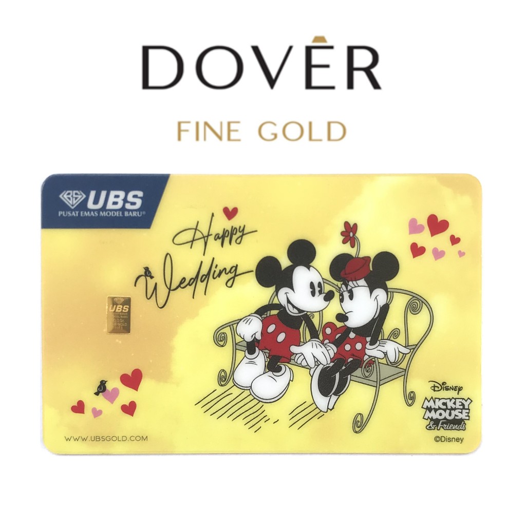 Logam Mulia Emas UBS Disney Mickey Mouse & Friends Gift Series 0.1 gr 0,1 gram LM