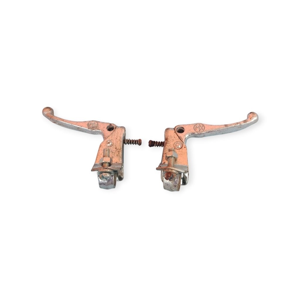 Brake Lever MX SEPEDA BMX JADUL SILVER STEEL ALLOY NOS