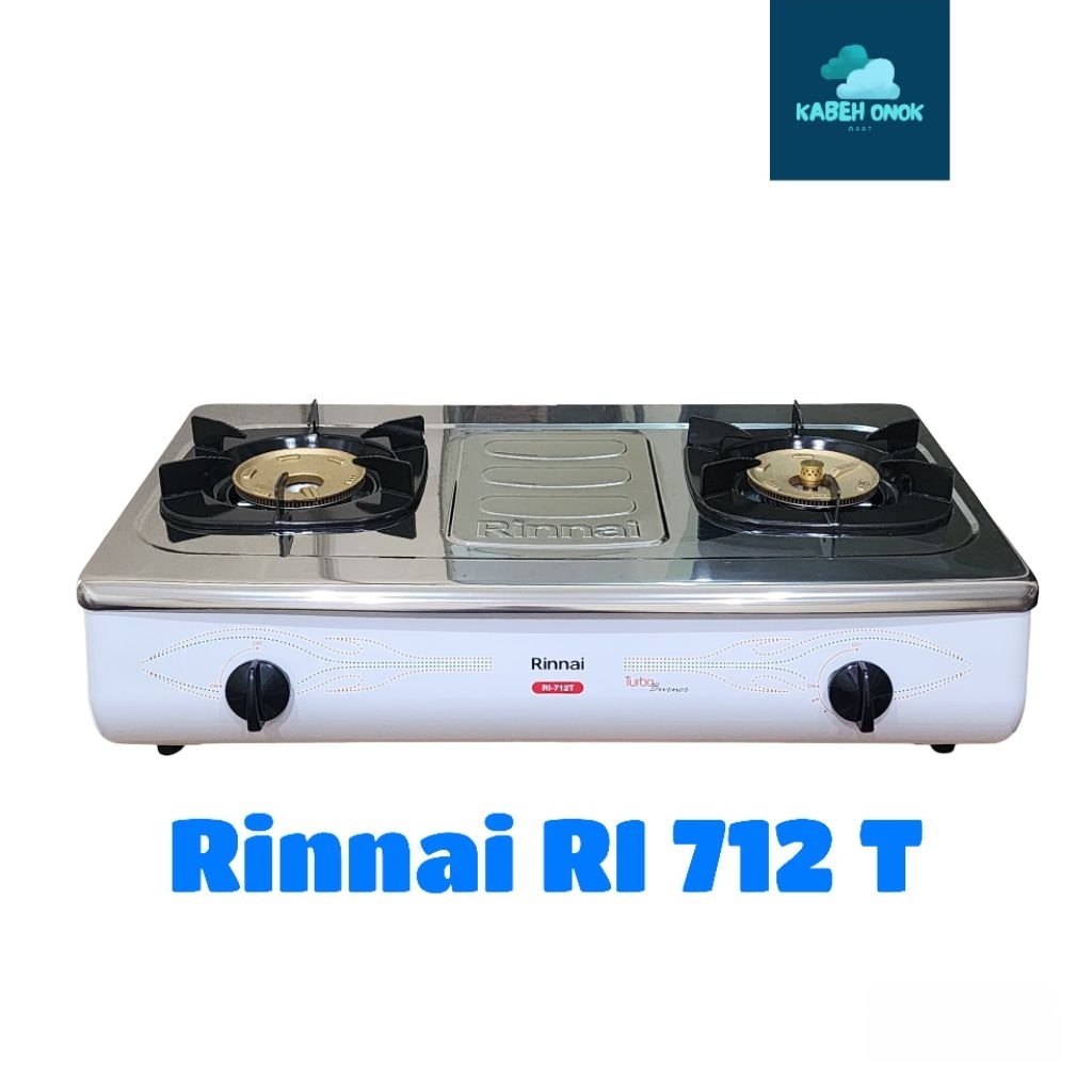 Kompor Gas Dua Tungku Rinnai RI 712 T Api Turbo / Rinnai RI 712 T RI-712T