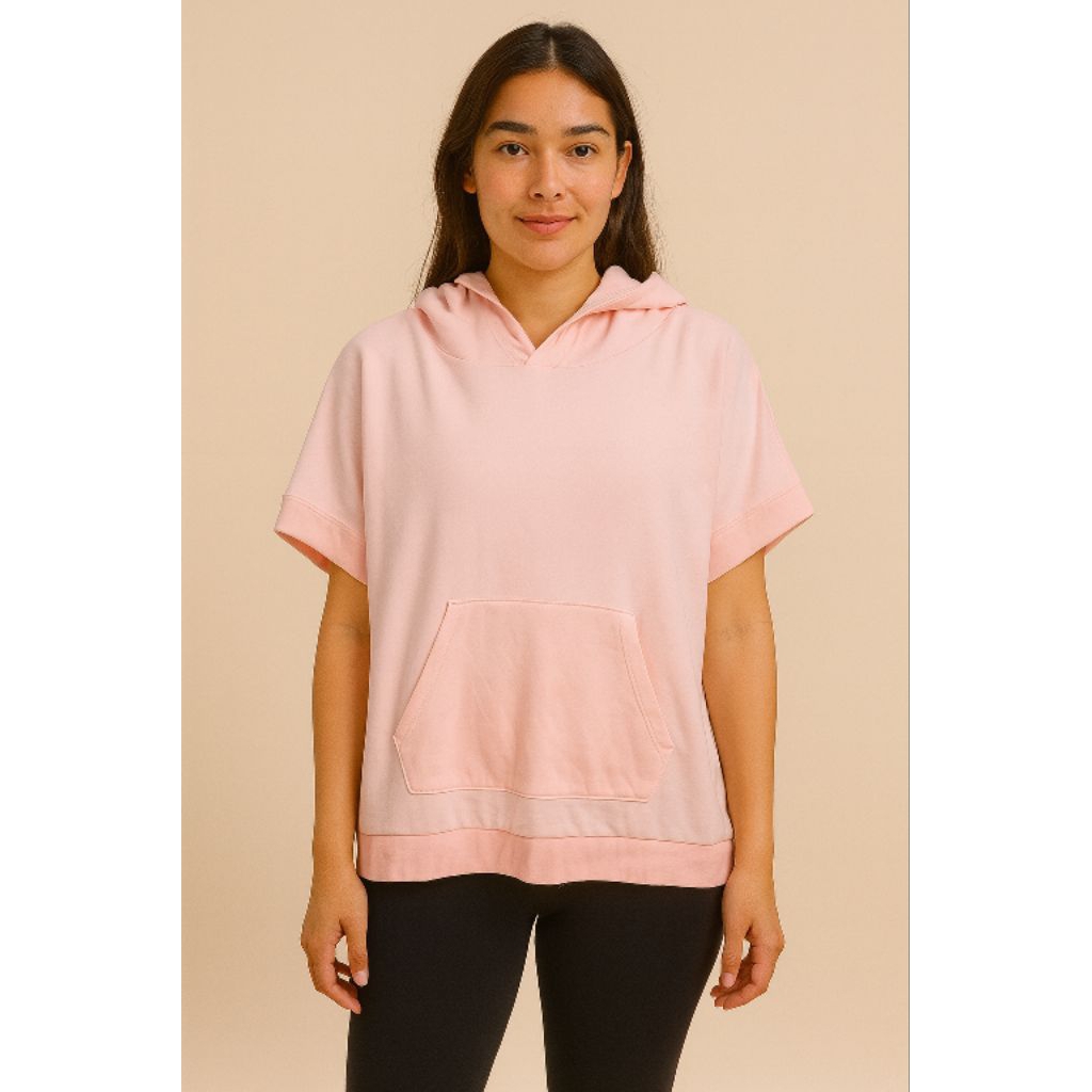 Hoodie sweatshirt Pink Freddy jaket sweater polos branded wanita