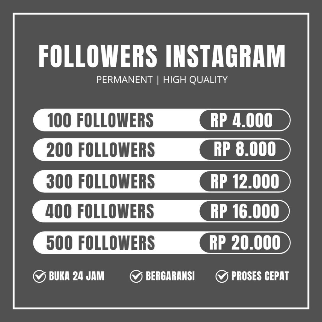 FOLLOWER INSTAGRAM TERMURAH REAL CEPAT PERMANEN