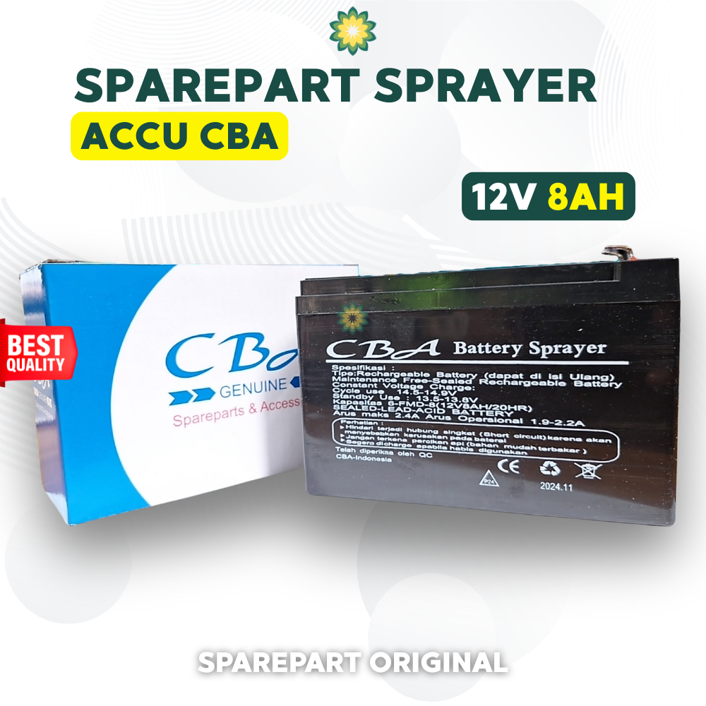 Aki Sprayer Elektrik CBA 12V 8AH Original Accu Baterai Electric