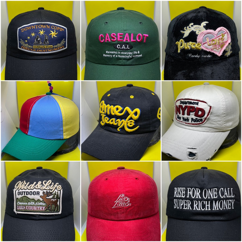 PRELOVED TOPI BASEBALL TOPI PRIA TOPI WANITA BORDIR BASEBALL CAP KOREAN STYLE TOPI RIPPED