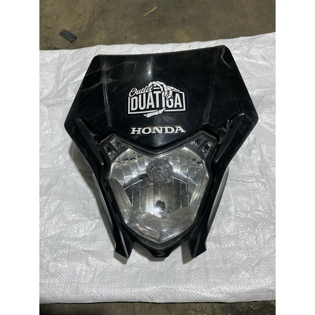 Headlamp batok set lampu reflektor depan CRF 150 original lepasan copotan motor