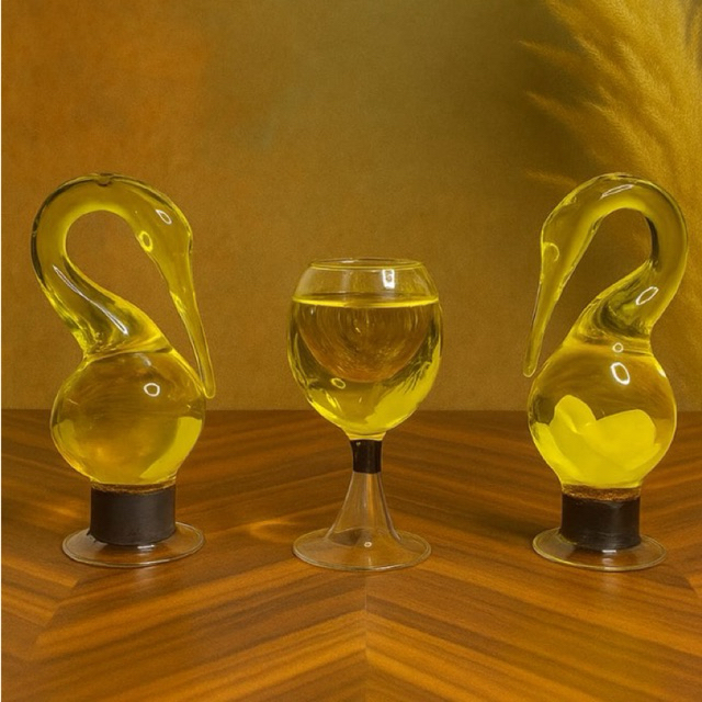 hiasan unik dari kaca neon kampu paket 3 pcs hiasan lemari dekorasi meja