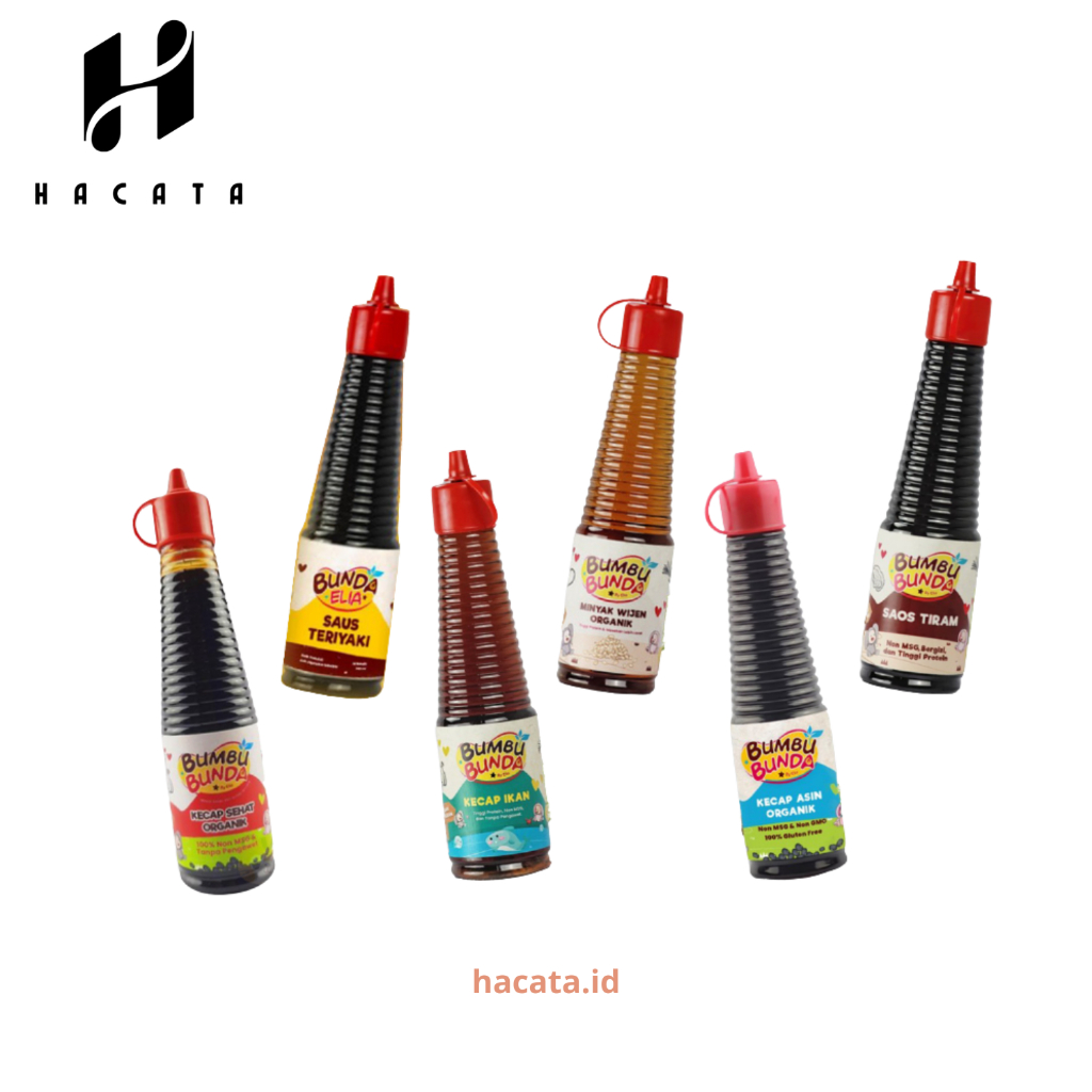 Bumbu Bunda Elia Kecap dan Saus Organik - Kecap MPASI Bayi | Kecap Manis | Kecap Asin | Saus Tiram |