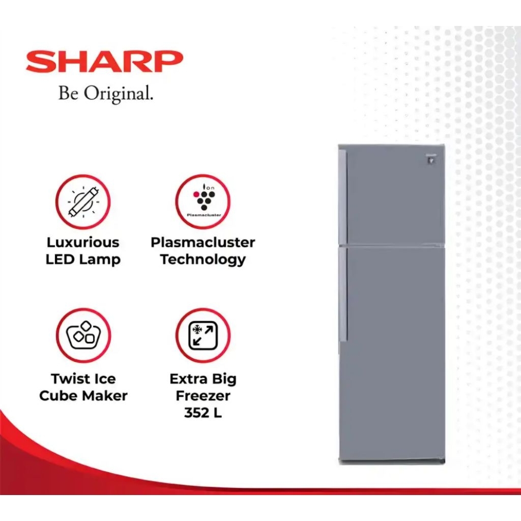 Kulkas Shar Big Kirei Series SJ-450GP-SD Kulkas 2 Pintu