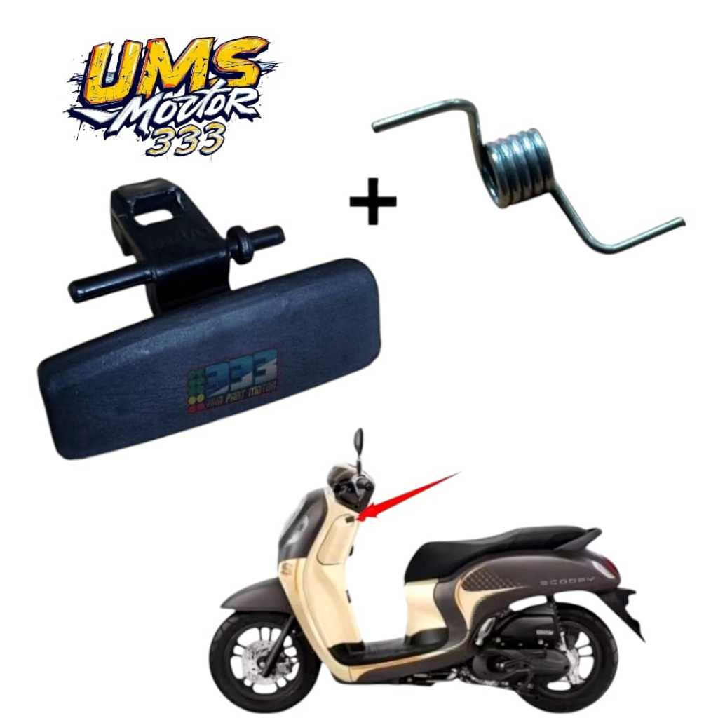Knob Pocket Tombol Laci Honda Scoopy 2021-2024 || Tombol Laci Scoopy New Non Original 2021-2024 K2f