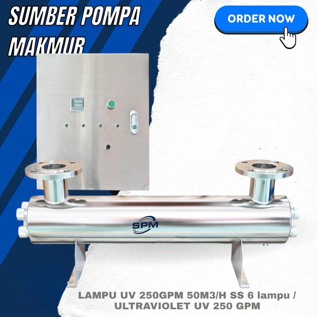 LAMPU UV 250GPM 50M3/H SS 6 lampu / ULTRAVIOLET UV 250 GPM