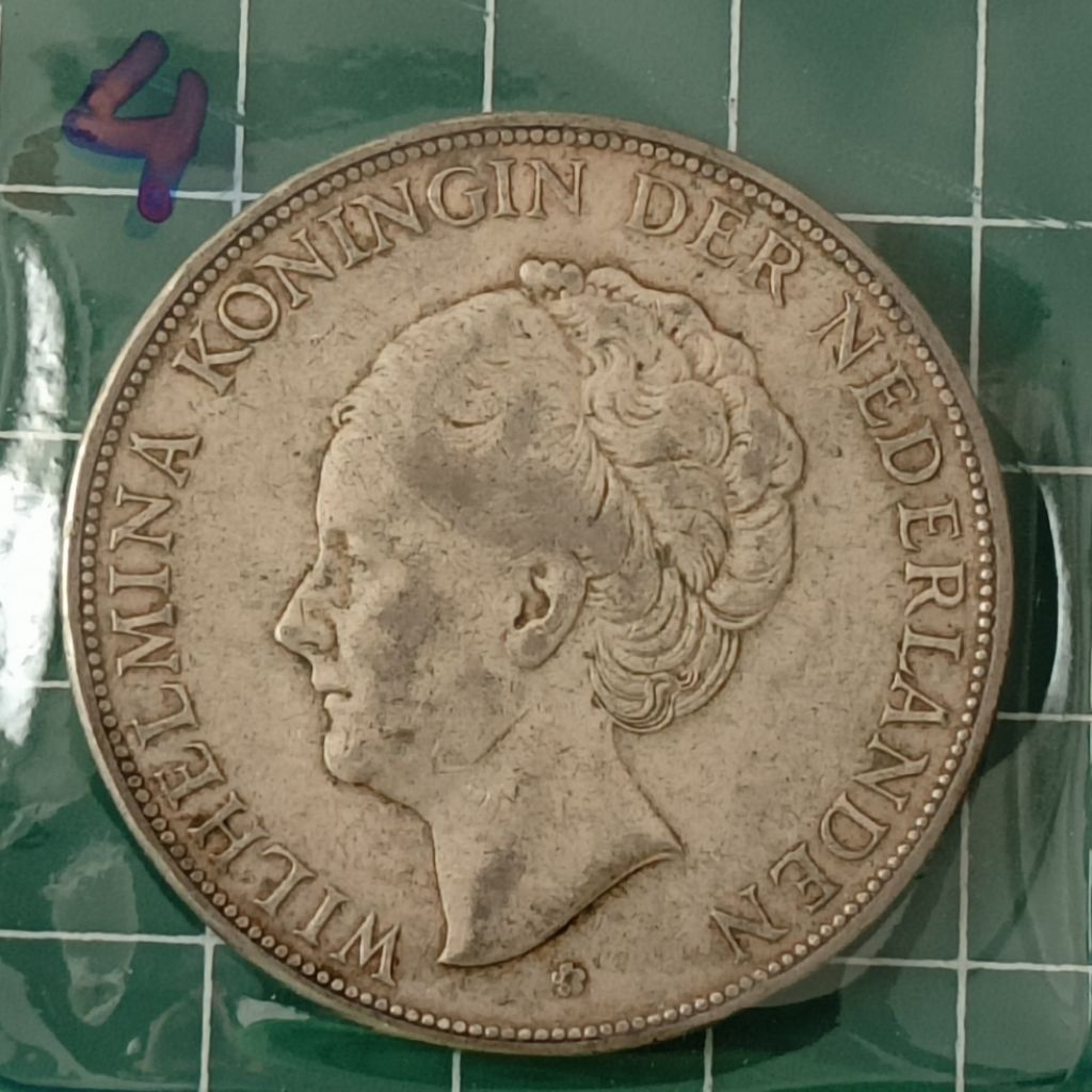 KOIN PERAK WILHELMINA 2,5 GULDEN (4)