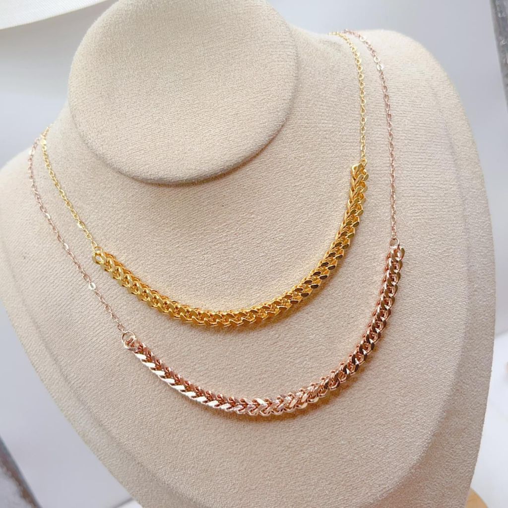 Kalung Wanita Model Sisik Naga Serut Anti Karat