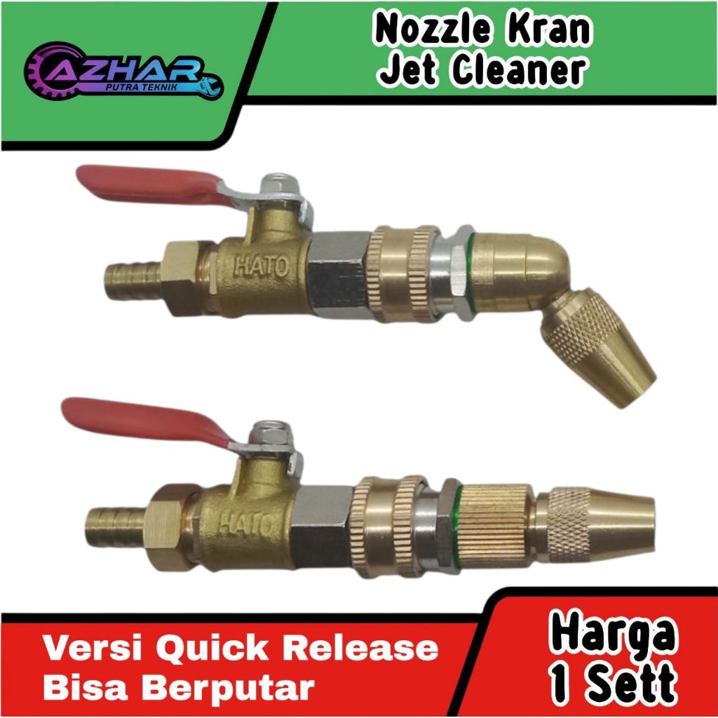 ( Grosir ) Kran Bulat Nozzle Jet Cleaner Kuningan Cuci Ac Bengkok / Lurus