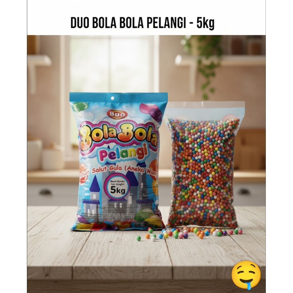 BOLA / TELUR CICAK PELANGI & COKLAT / PIYO BALL 500GR
