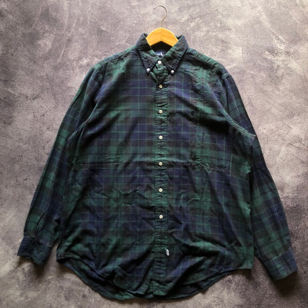 Outer Flannel R*lph L*ren scnnd Size fit XL,100% Cotton,outer flanel hijau flanel veterano kemeja