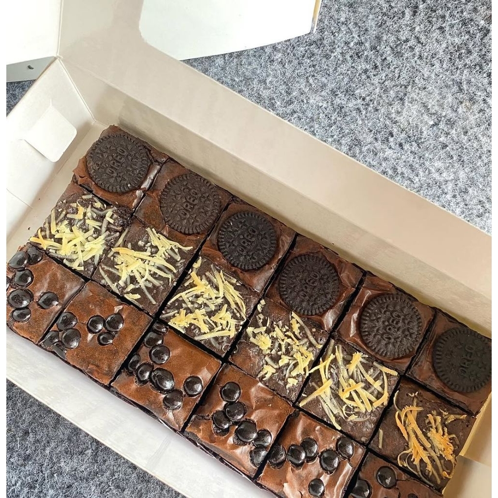 Fudgy Brownies Sekat / Brownies Melted / Brownies Panggang 20 x 10 cm