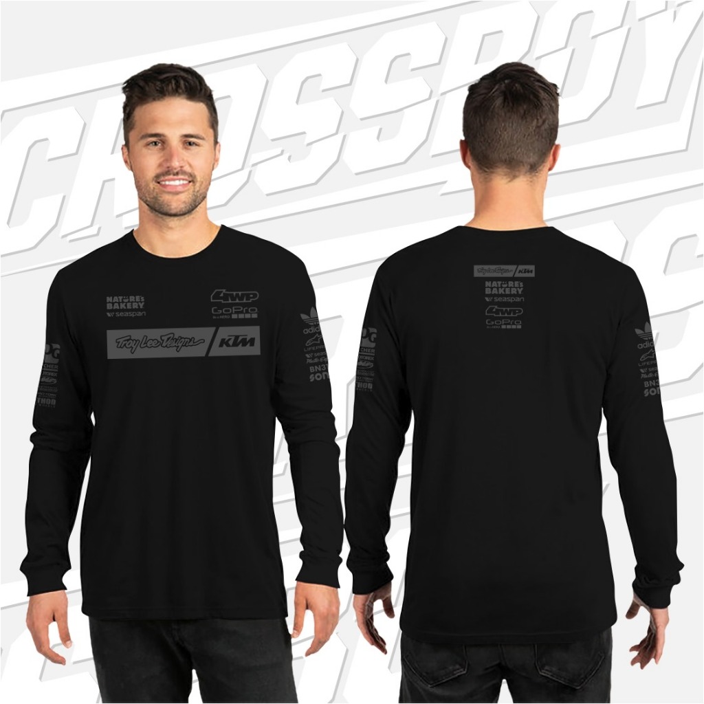 Kaos Lengan Panjang Distro Pria motogp Premium Bahan Katun Combet 24s Tebal