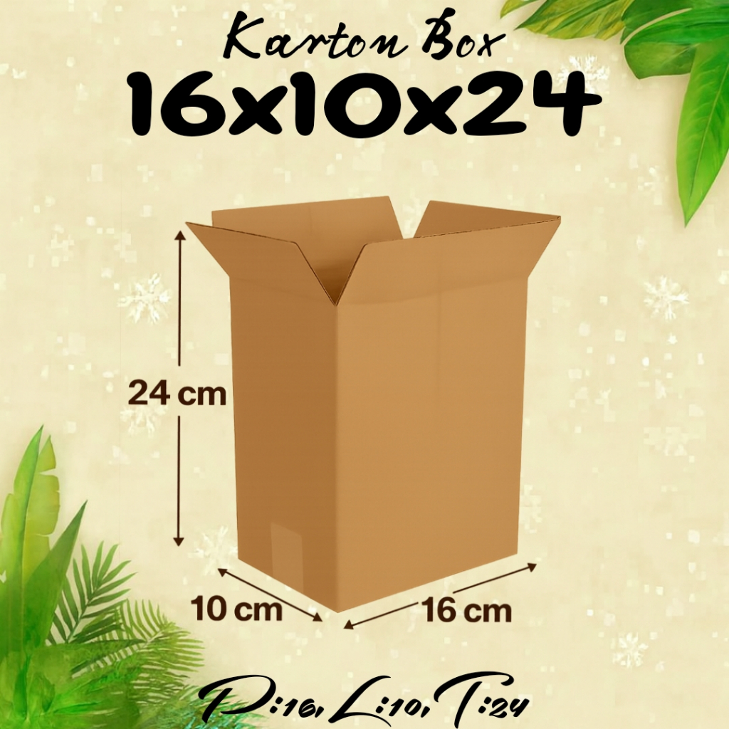 Kardus Packing UK 16x10x24 Kardus Polos,Kardus Murah,Kardus Mini,Kardus Kecil,Kardus Besar
