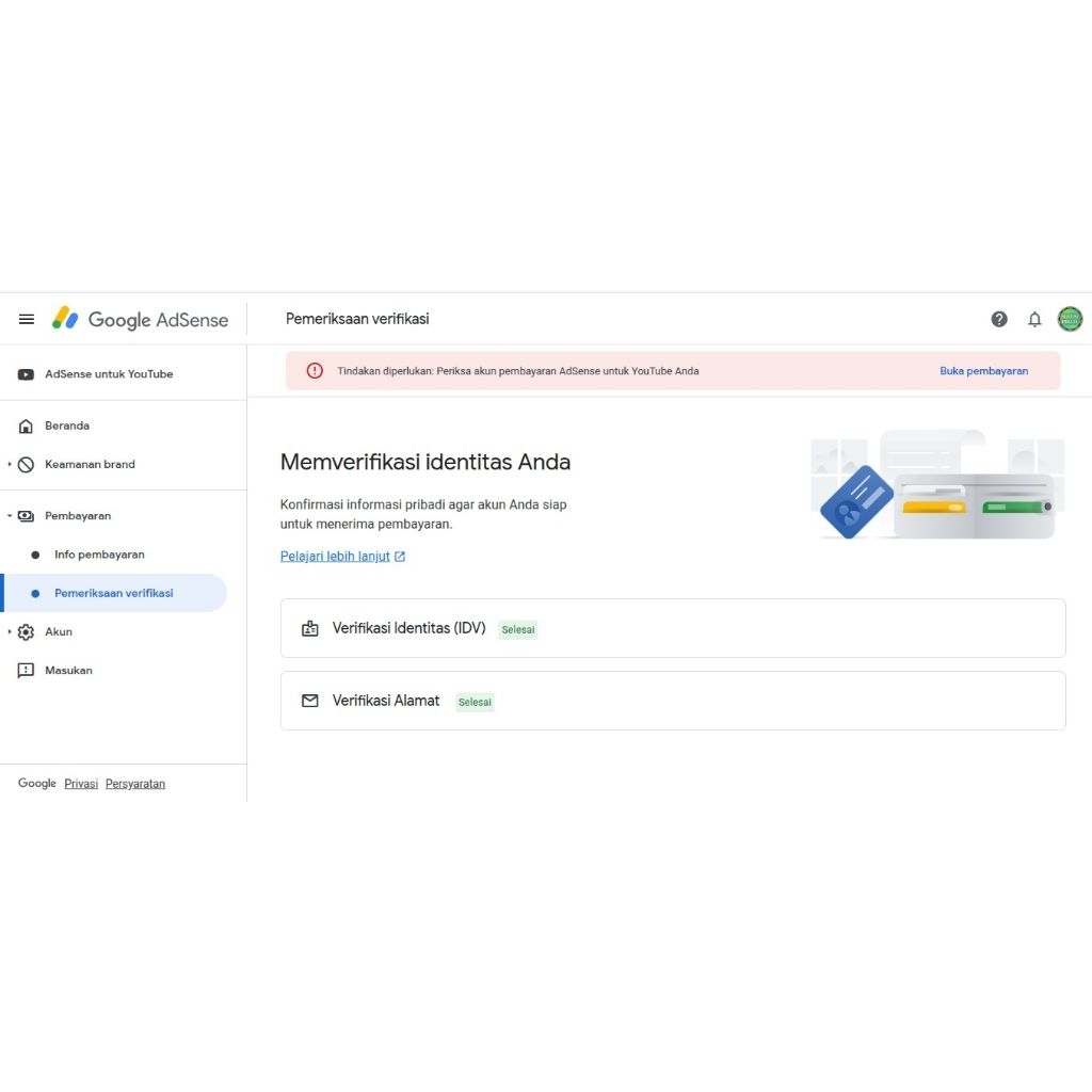 Akun adsense only sudah pin