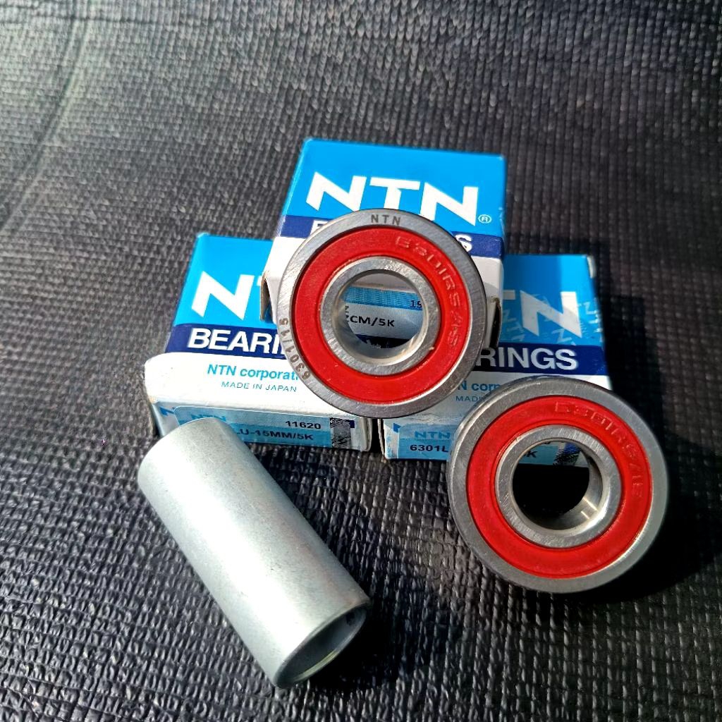 Bearing Laker Laher 6301 15mm Set Bosh Lubang Dalam PNP As Ninja RX King Scorpio Tromol Depan GL MP 