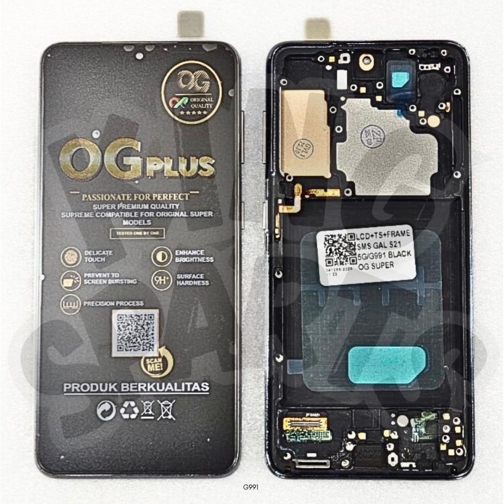 LCD TOUCHSCREEN SAMSUNG GALAXY S21 5G G991 INCELL OG SUPER PLUS FRAME