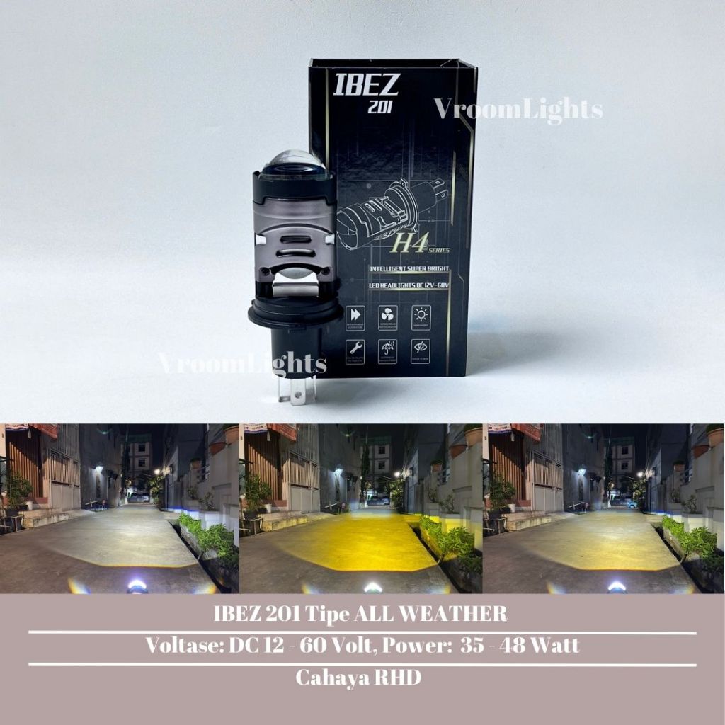 IBEZ 201 Lampu Utama LED H4 Purple Lens