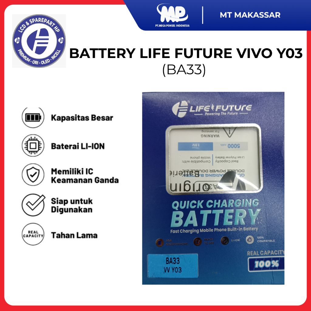 BATTERY LIFE FUTURE VIVO Y03 (BA33)