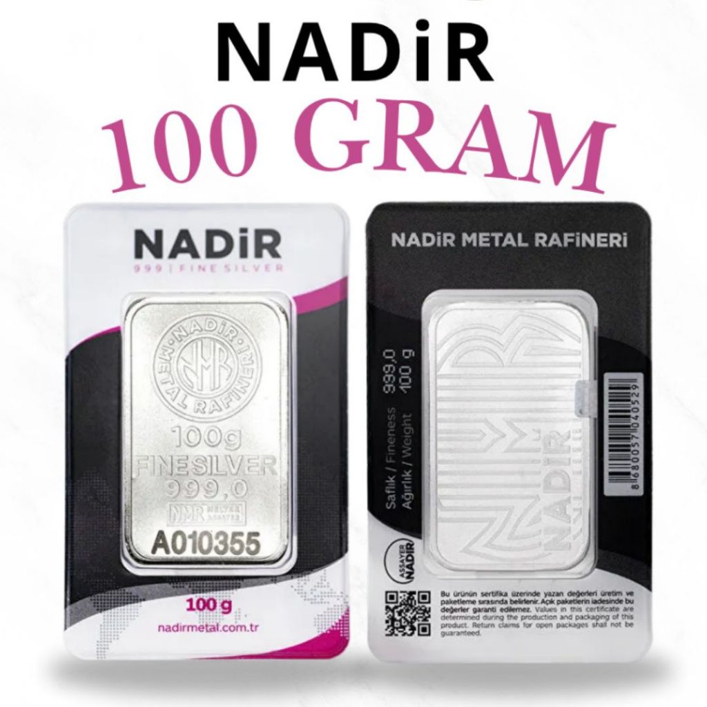Nadir Fine Silver 999% 100g Investasi Murni