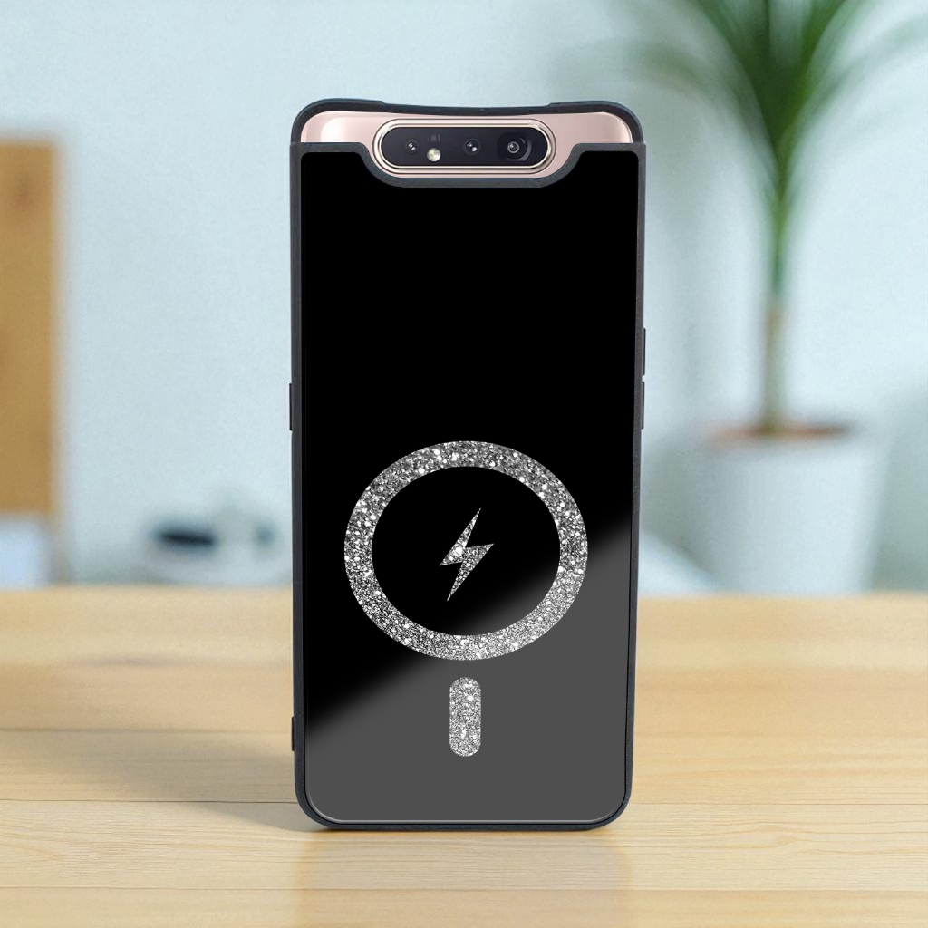 Case kilau Softcase Samsung Galaxy A80 Terbaru MAGSAFE GLITTER Casing Soft Terlaris Silikon kesing