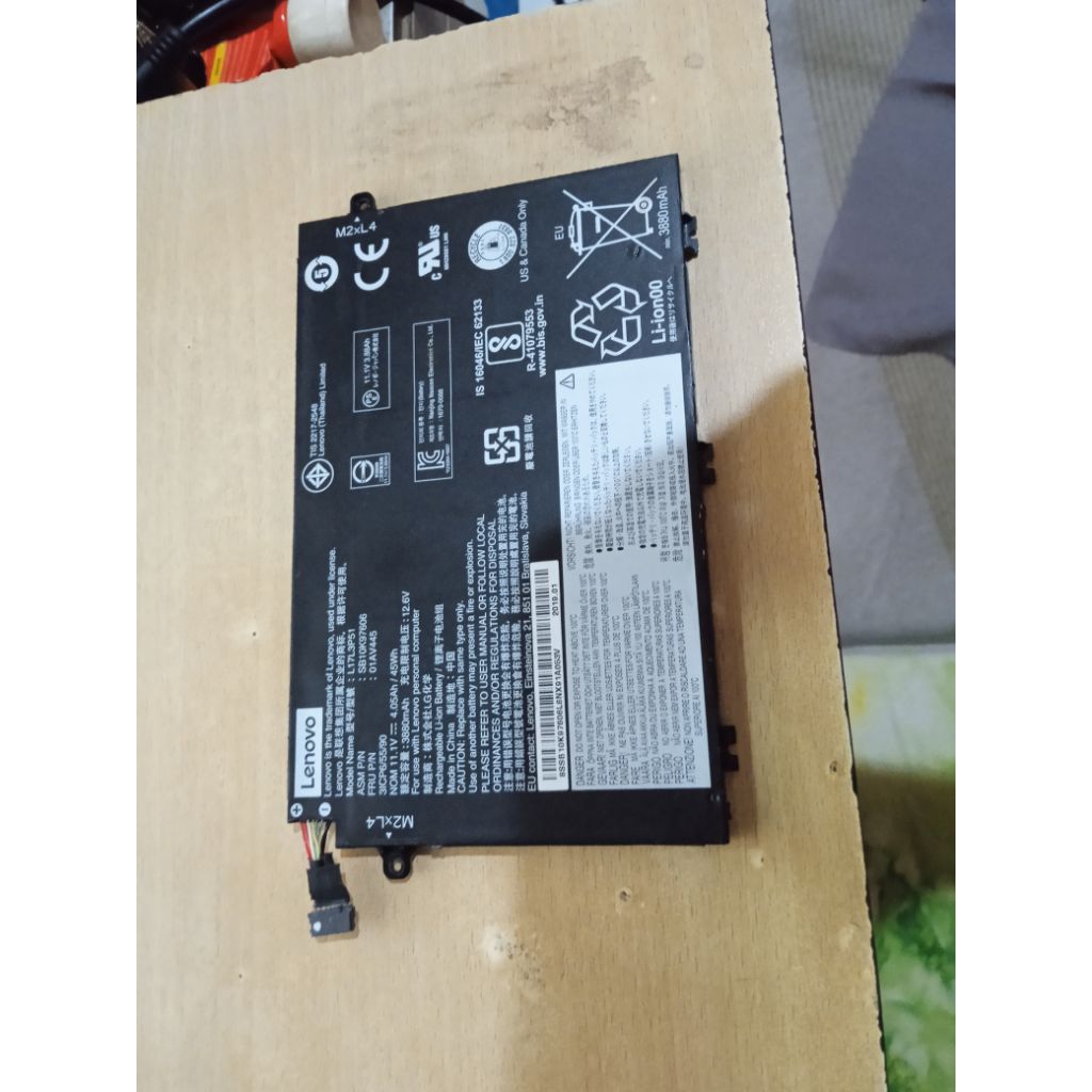 baterai lenovo thinkpad e490 original