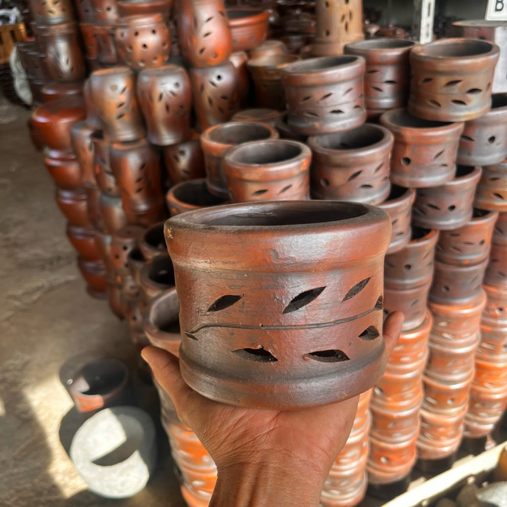 Pot Bunga Vas Bunga Tanaman Anggrek Gerabah Tanah Liat Murah Asli Bayat