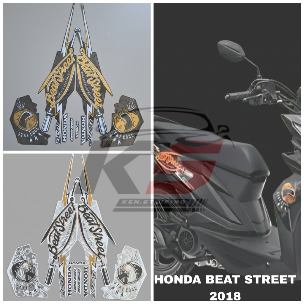 STICKER STRIPING MOTOR HONDA BEAT STREET 2018
