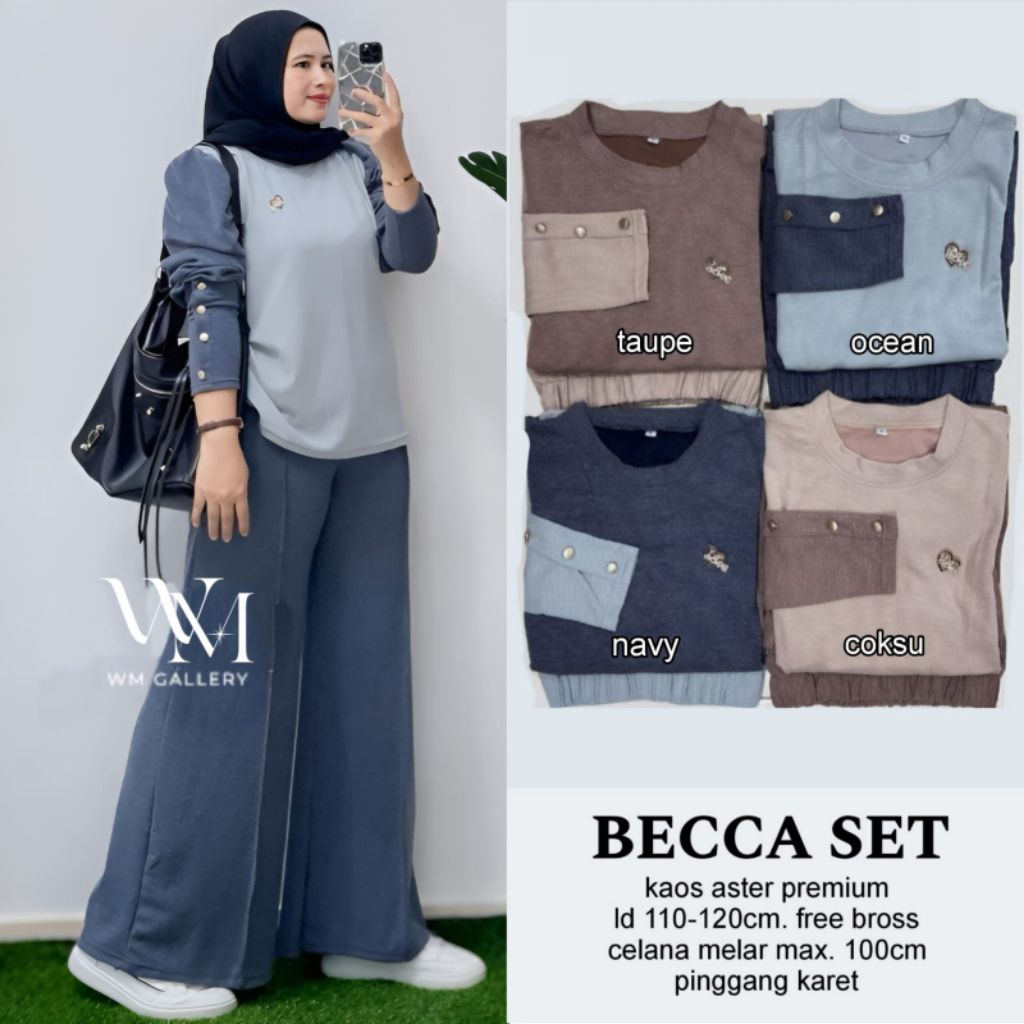 Aurel set / set wanita / set celana knit wanita / setelah terbaru