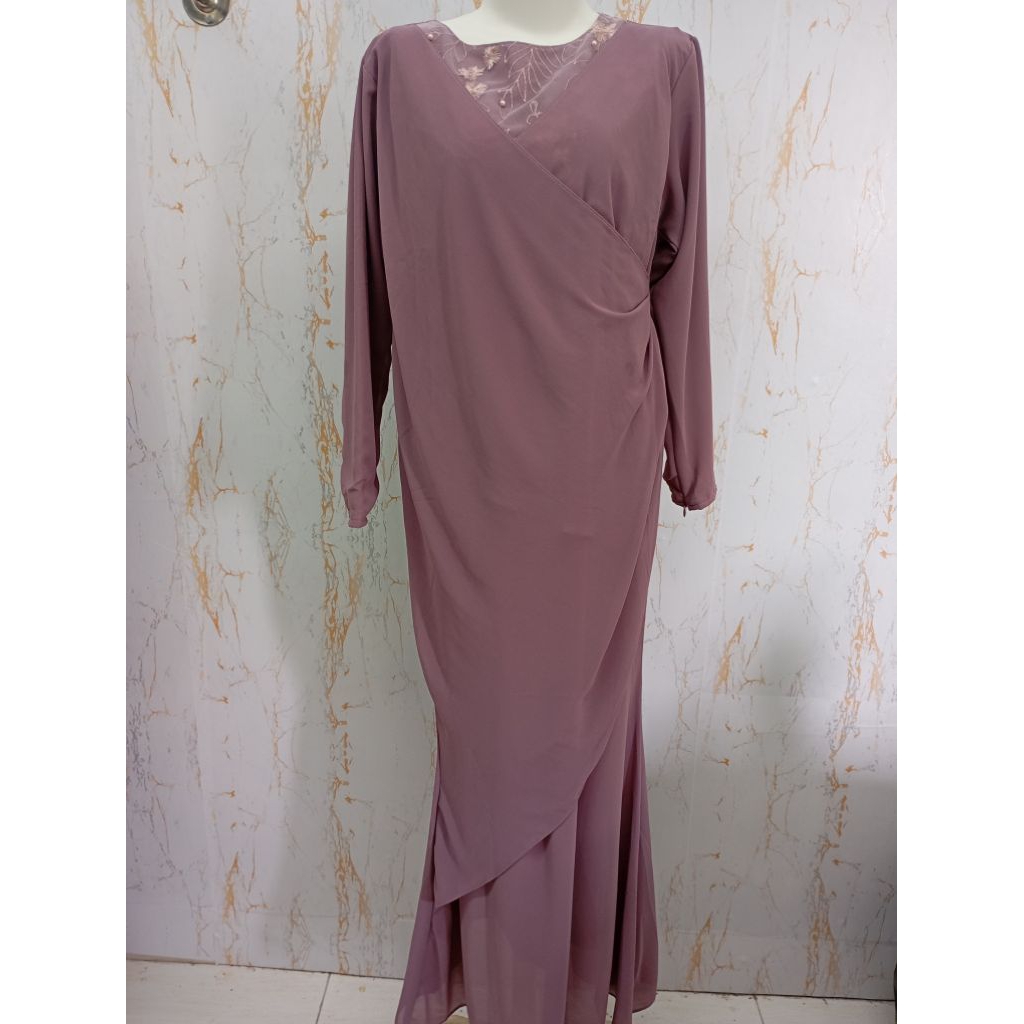 GAMIS PESTA CERUTY BABYDOLL KOMBINASI BRUKAT